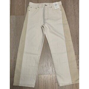 Madewell Pieced Barrel Leg Jeans Corduroy Panel Vintage Canvas W27 Ankle NWT